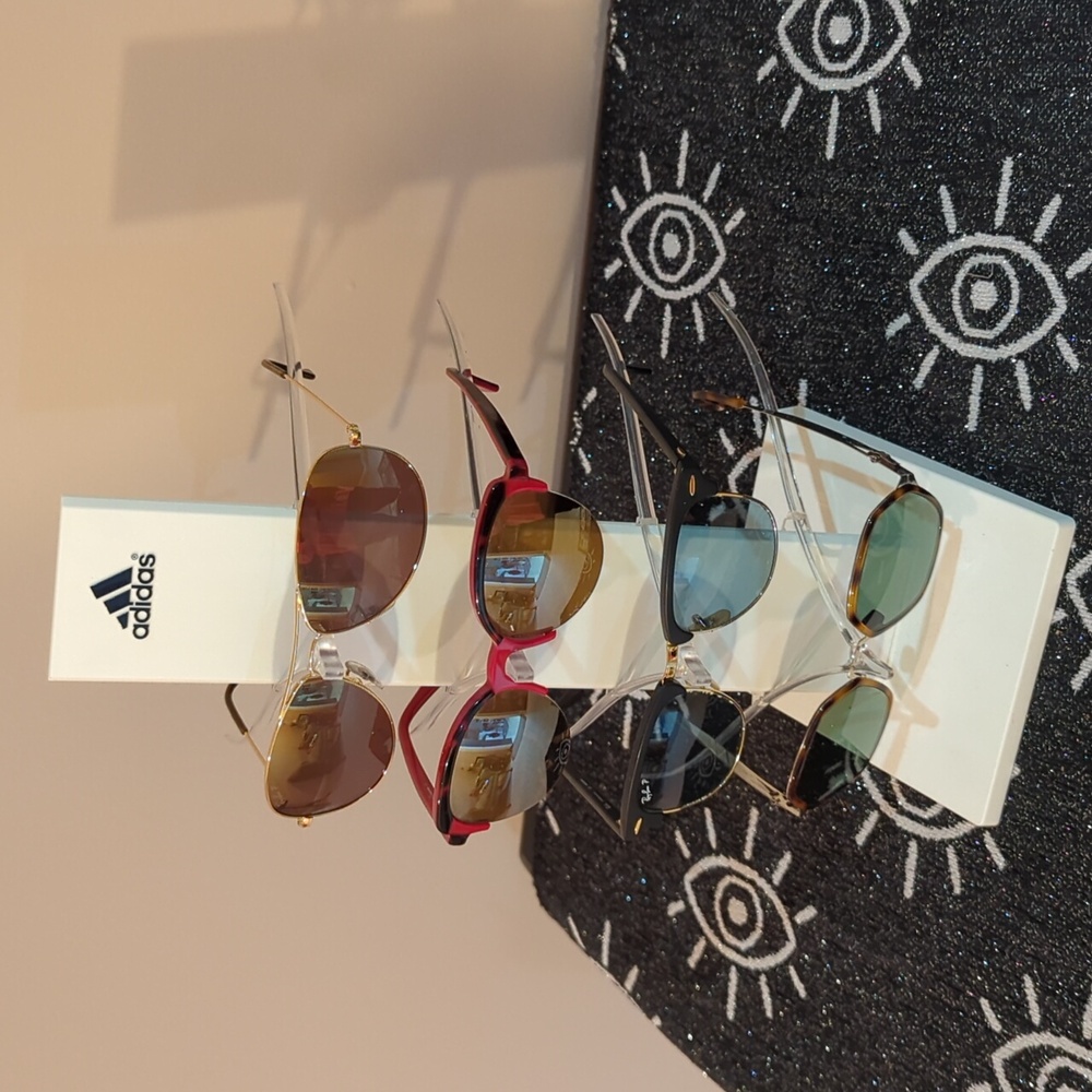 Adidas White 4 Glasses Display Holder